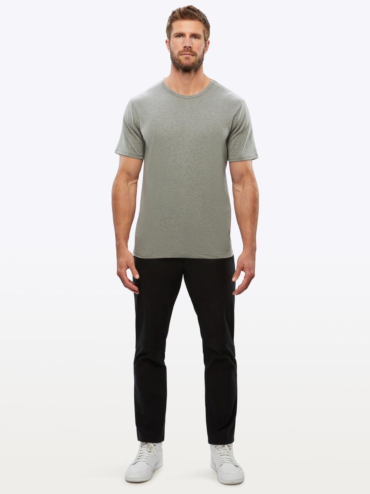 Branded Rival Tee Classic-fit | Heather Grey Cotton PYCA
