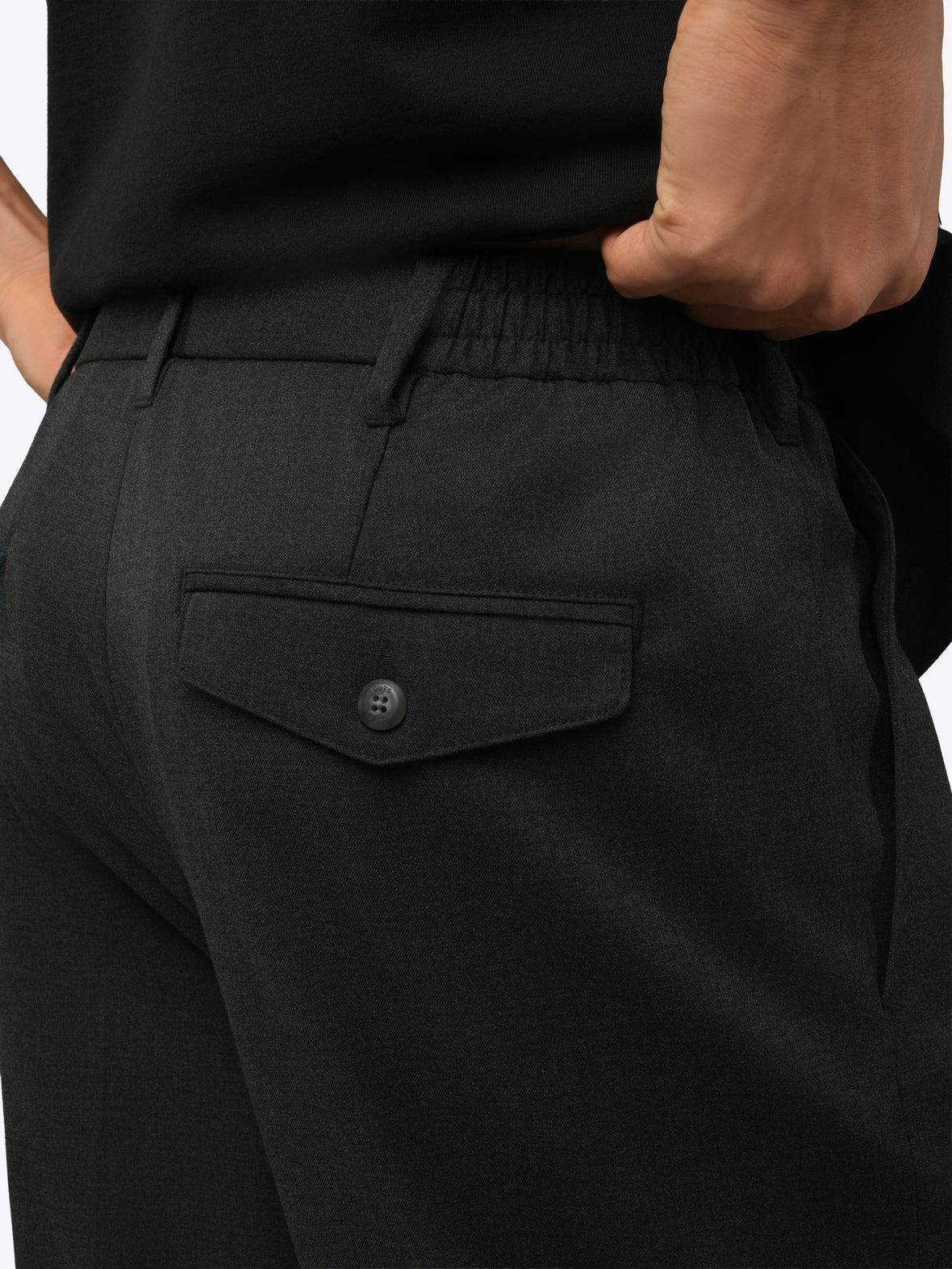 SoHo Pleated Trouser Relaxed-Fit | Heather Charcoal Woven