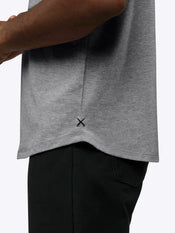 AO Henley Curve-Hem | Heather Grey Signature-fit PYCA Pro®