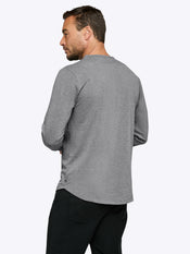 AO Long Sleeve Curve-Hem Tee | Heather Grey Signature-fit PYCA Pro®