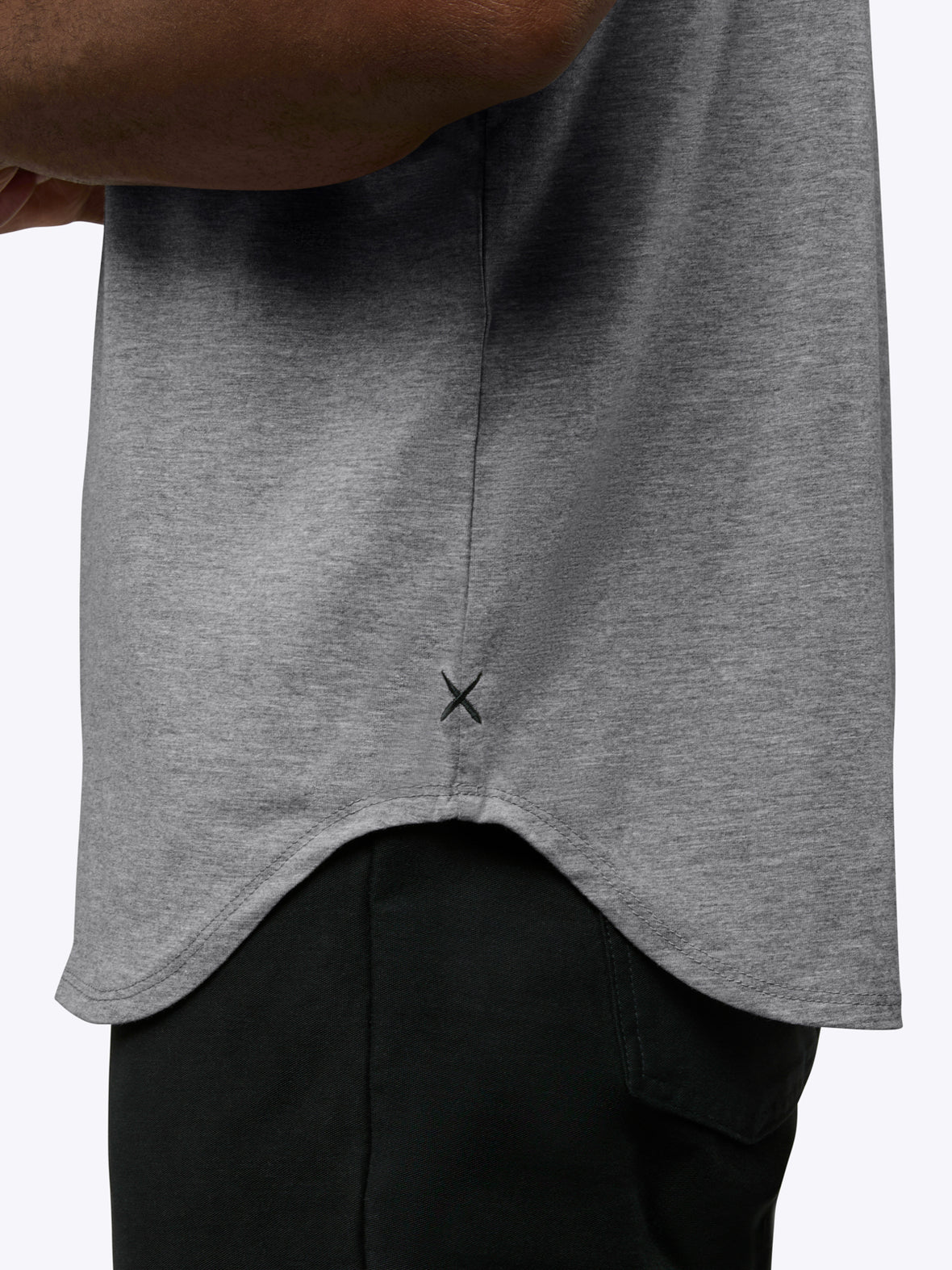 AO Elongated Tee | Heather Grey Signature-fit PYCA Pro®