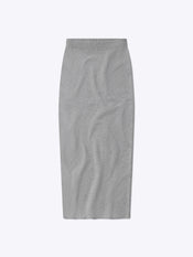 Soho Knit Midi Skirt | Heather Grey Form-fitting