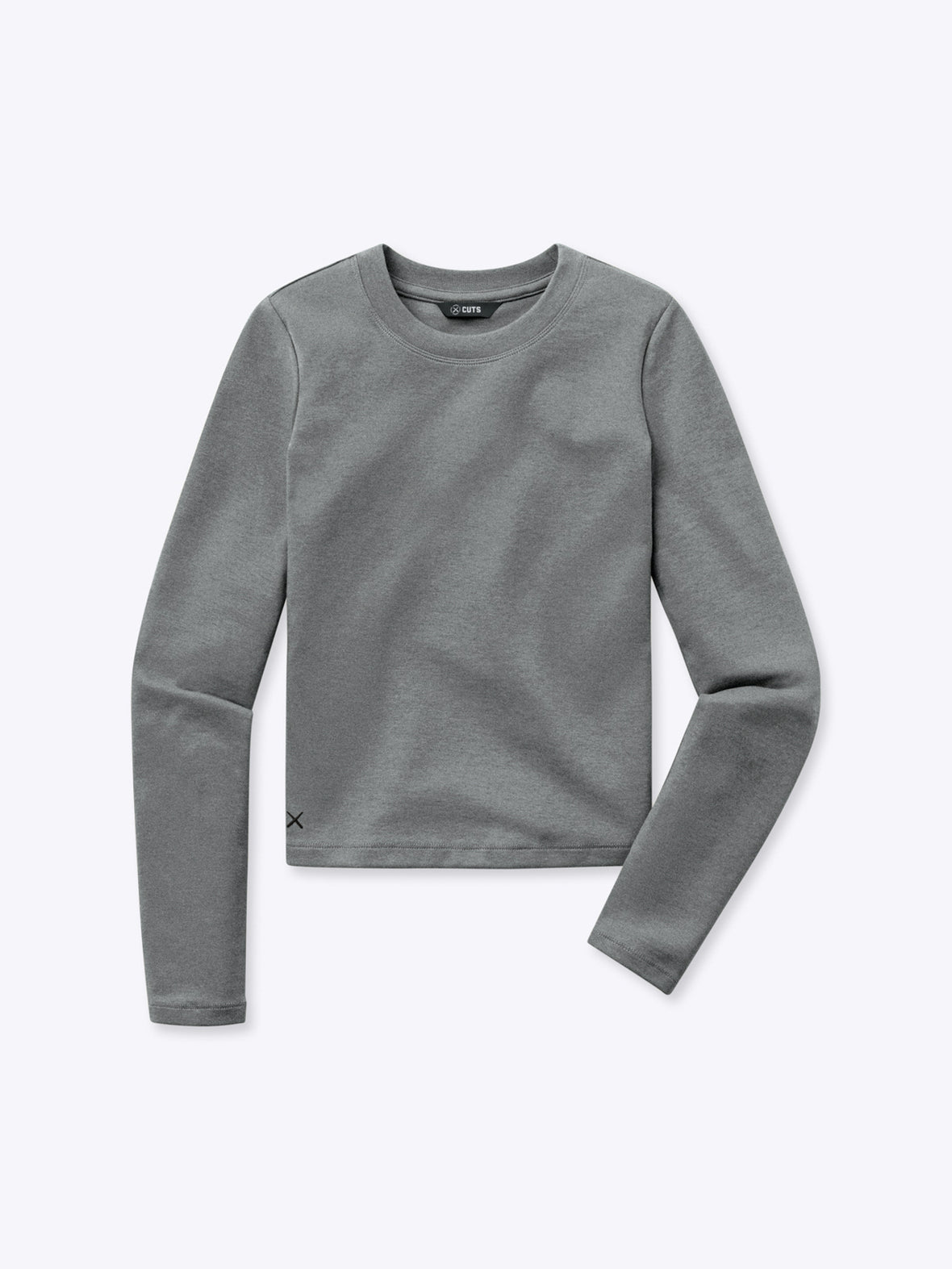Long Sleeve Tomboy Tee | Heather Grey Slim-fit Tomboy-Cotton™
