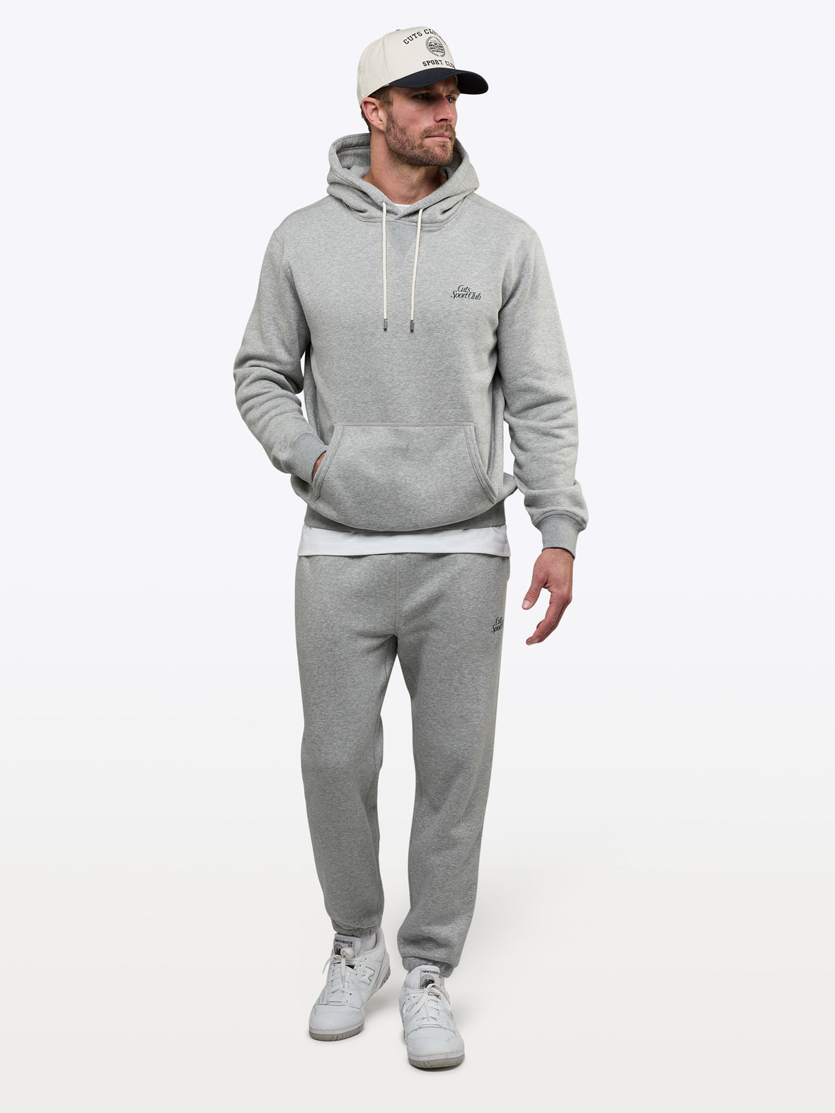 Sport Club Hoodie | Heather Grey Classic-Fit