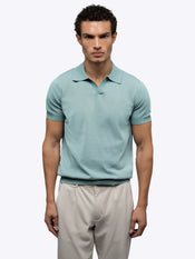 Riviera Knit Polo | Isle Blue Signature-Fit