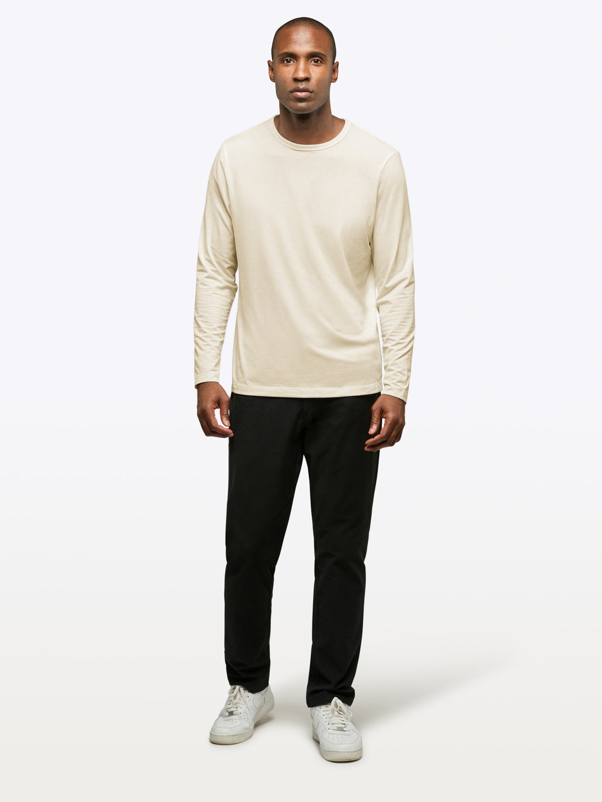 AO Forever Long Sleeve Tee | Ivory Classic-Fit PYCA Pro®