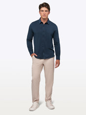 AO Long Sleeve Button Up | Pacific Blue Signature-Fit PYCA Pro®