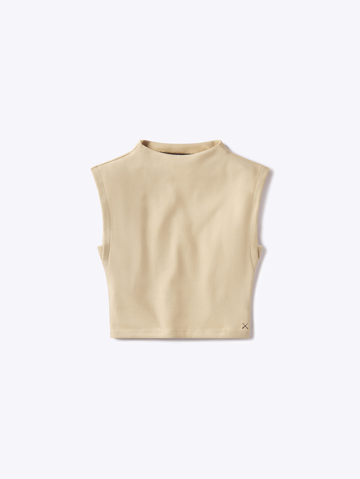 Sleeveless Tomboy Tee | Linen Slim-fit