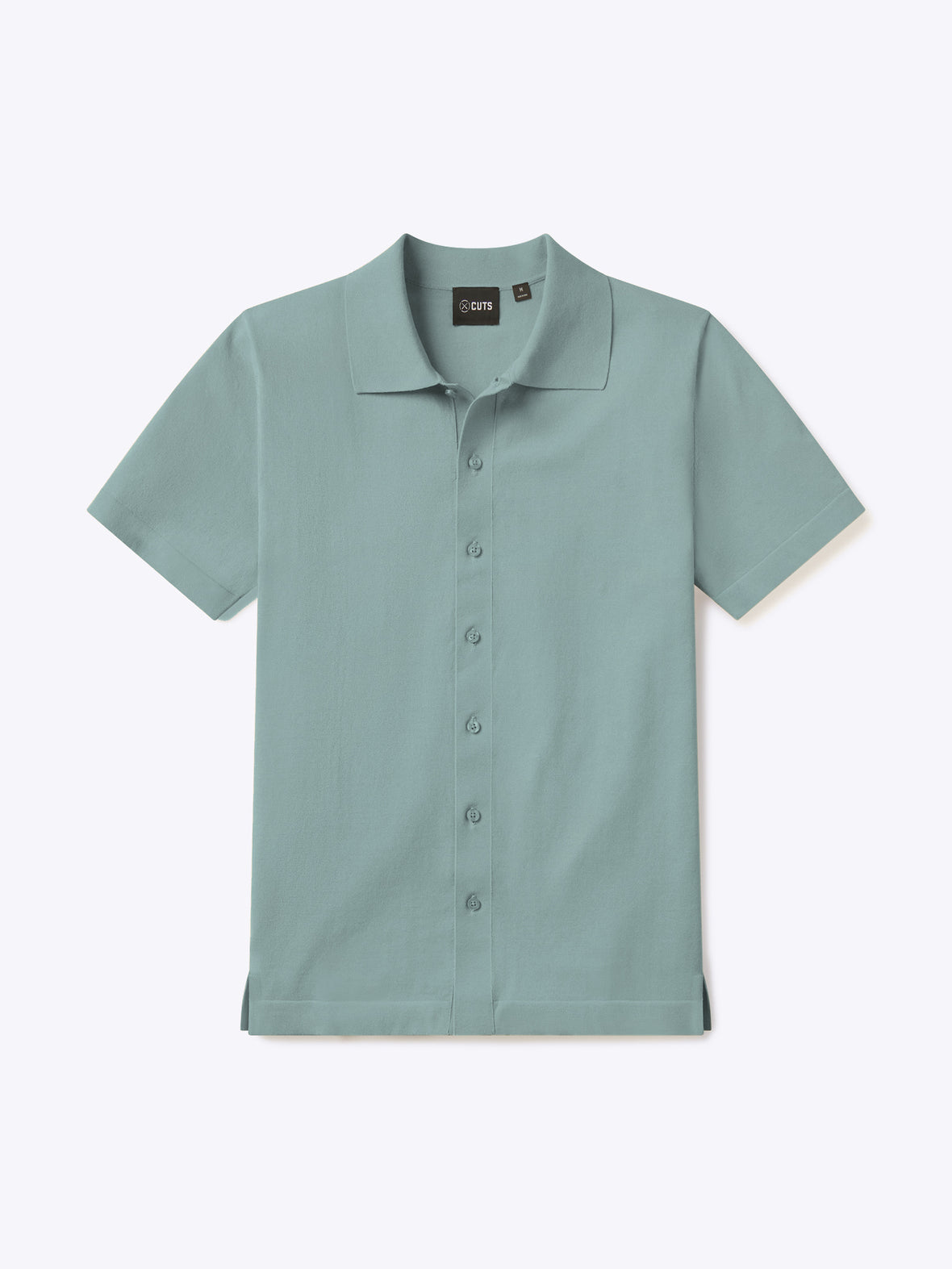 Riviera Knit Button Up | Stormy Sea Signature-Fit
