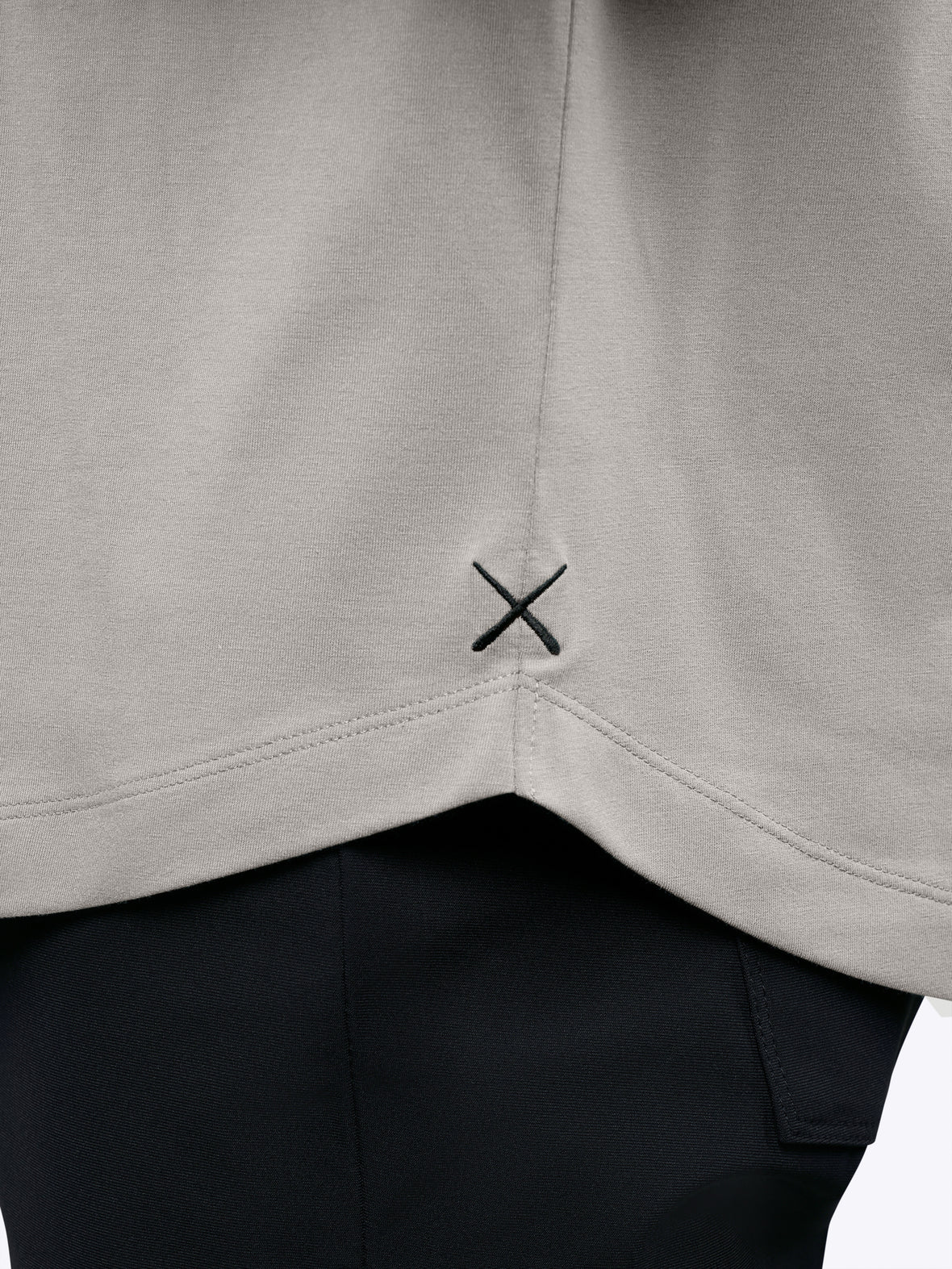 AO Henley Curve-Hem Tee | Morning Dove Signature-Fit PYCA Pro®