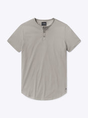 AO Henley Curve-Hem Tee | Morning Dove Signature-Fit PYCA Pro®