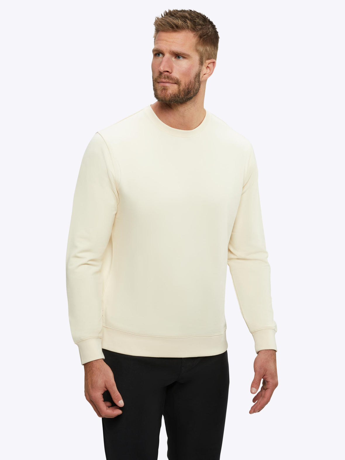 Hyperloop Pullover Split-Hem | Ivory Signature-fit