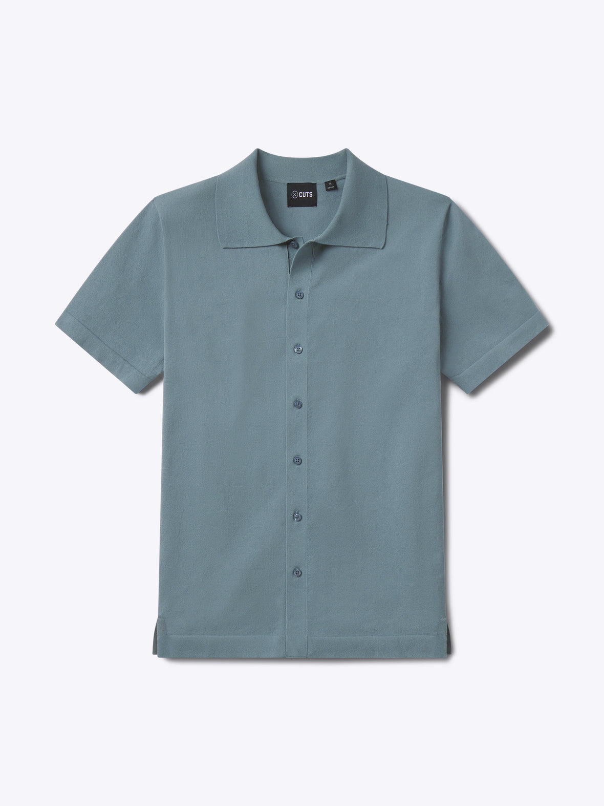 Riviera Knit Button Up | Naples Blue Signature-Fit