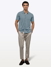 Riviera Knit Button Up | Naples Blue Signature-Fit