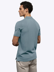 Riviera Knit Button Up | Naples Blue Signature-Fit