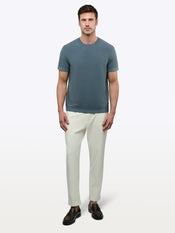 Riviera Knit Textured Tee | Naples Blue Signature-Fit