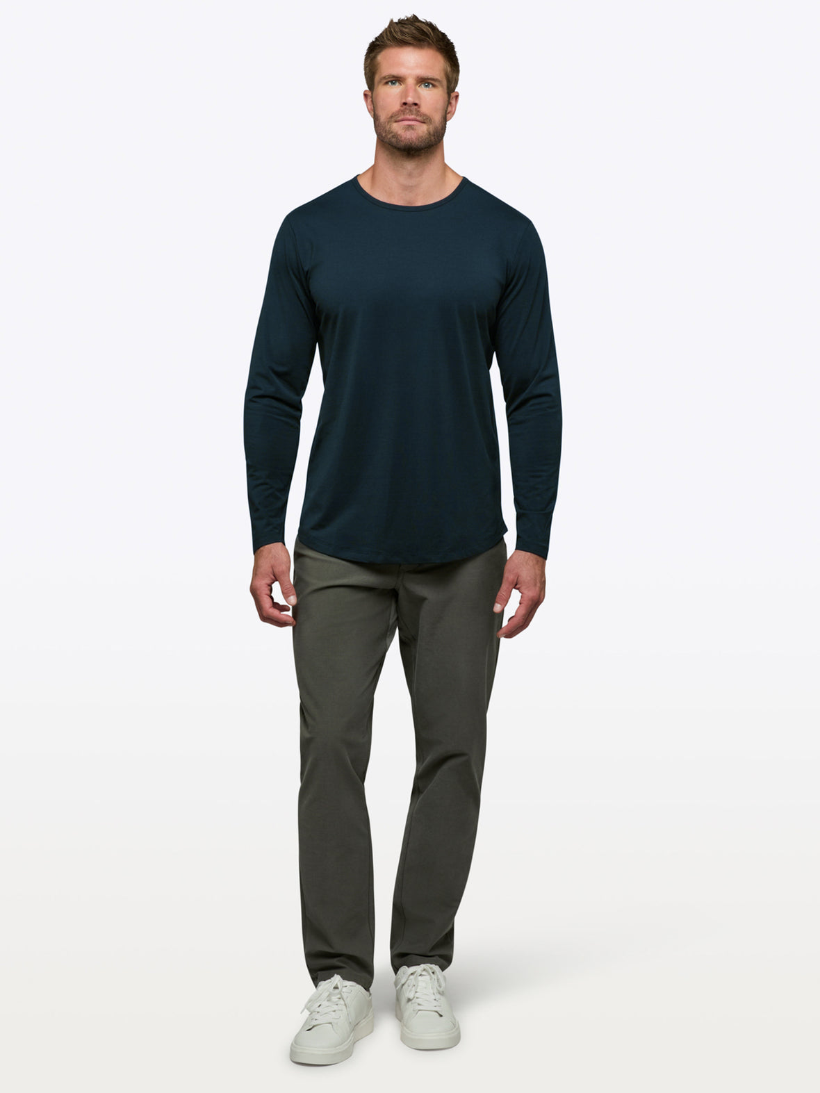 AO Long Sleeve Curve-Hem Tee | Obsidian Signature-fit PYCA Pro®