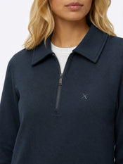 Divine Fleece Oversized Q-Zip | Obsidian