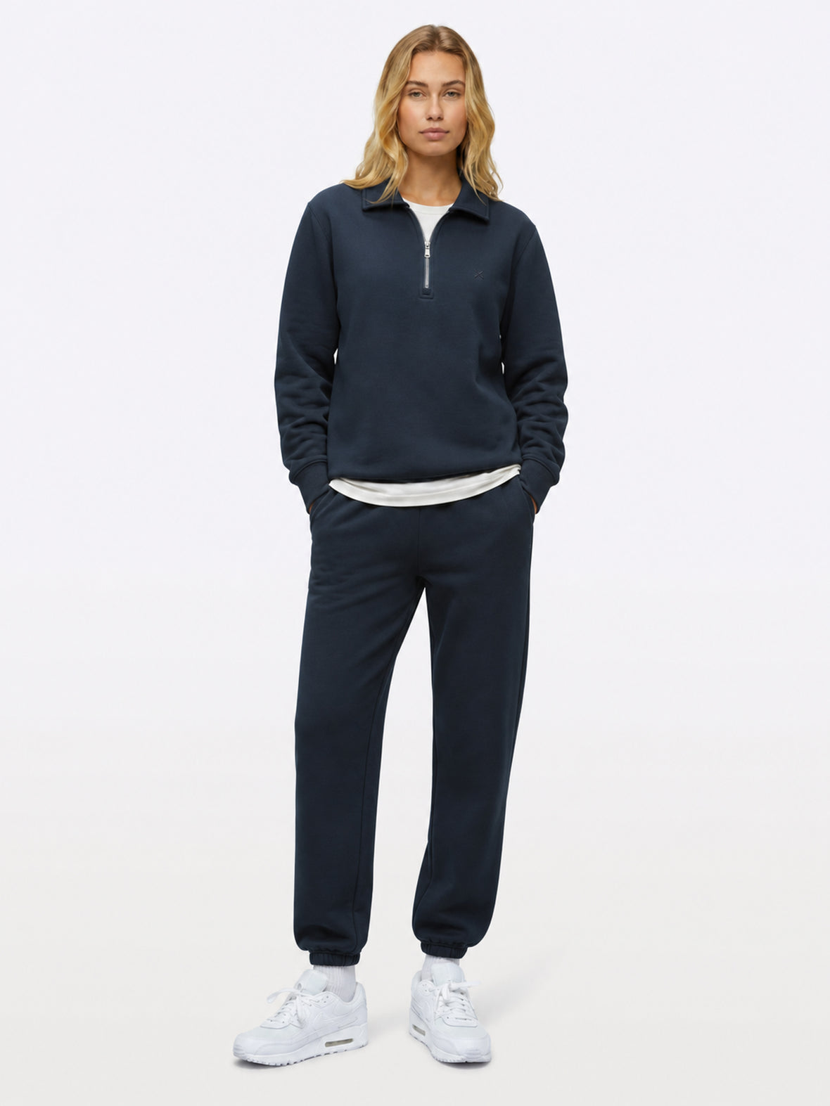 Divine Fleece Oversized Q-Zip | Obsidian