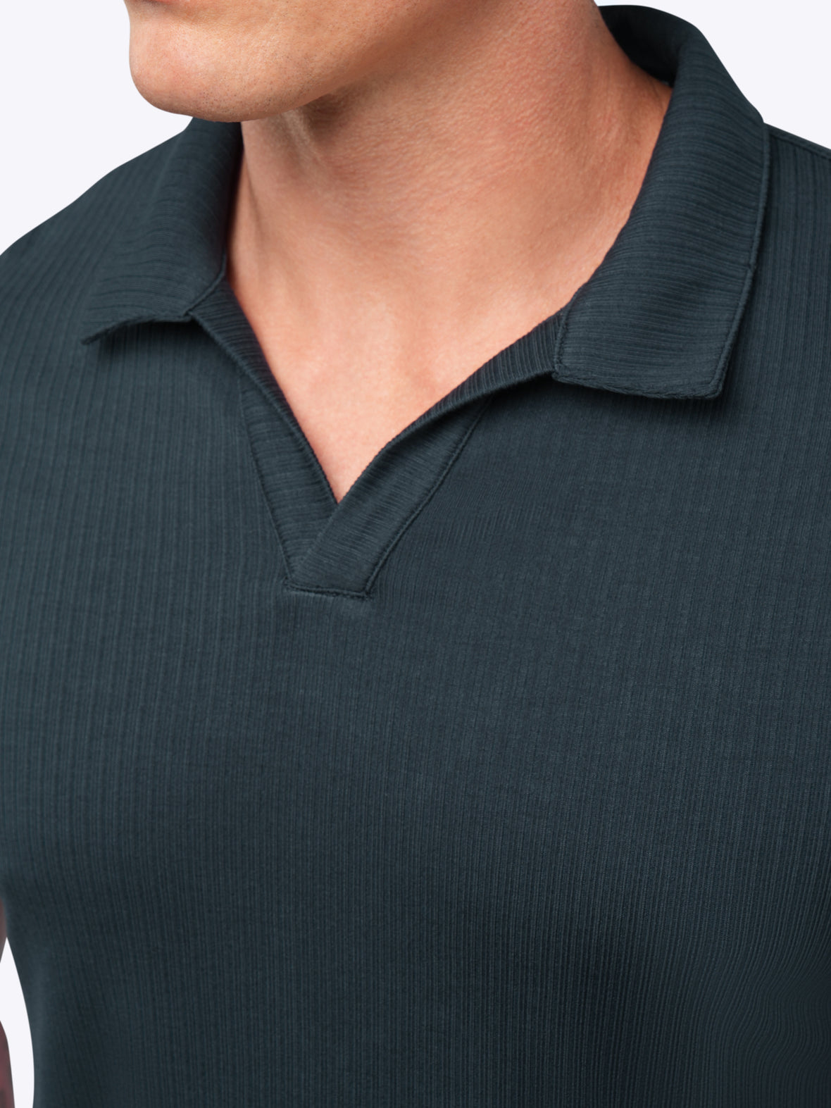 SoHo Ribbed Polo | Obsidian Signature-Fit