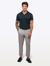 SoHo Ribbed Polo | Obsidian Signature-Fit