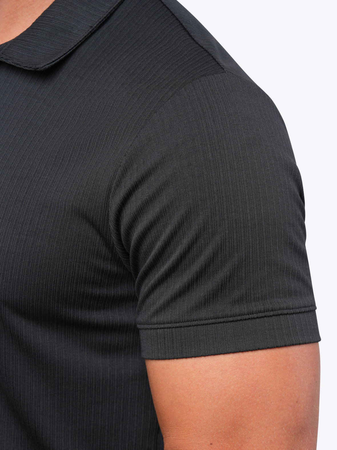 SoHo Ribbed Polo | Obsidian Signature-Fit