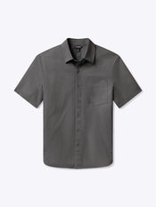 SoHo Short Sleeve Button Up | Heather Black Signature-fit