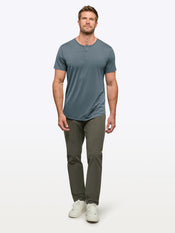 AO Henley Curve-Hem | Ocean Storm Signature-fit PYCA Pro®