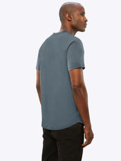 AO V-Neck Curve-Hem Tee | Ocean Storm Signature-fit PYCA Pro®