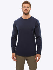 AO Long Sleeve Curve-Hem Tee | Pacific Blue Signature-fit PYCA Pro®