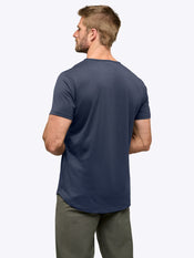 AO Henley Curve-Hem | Pacific Blue Signature-fit PYCA Pro®