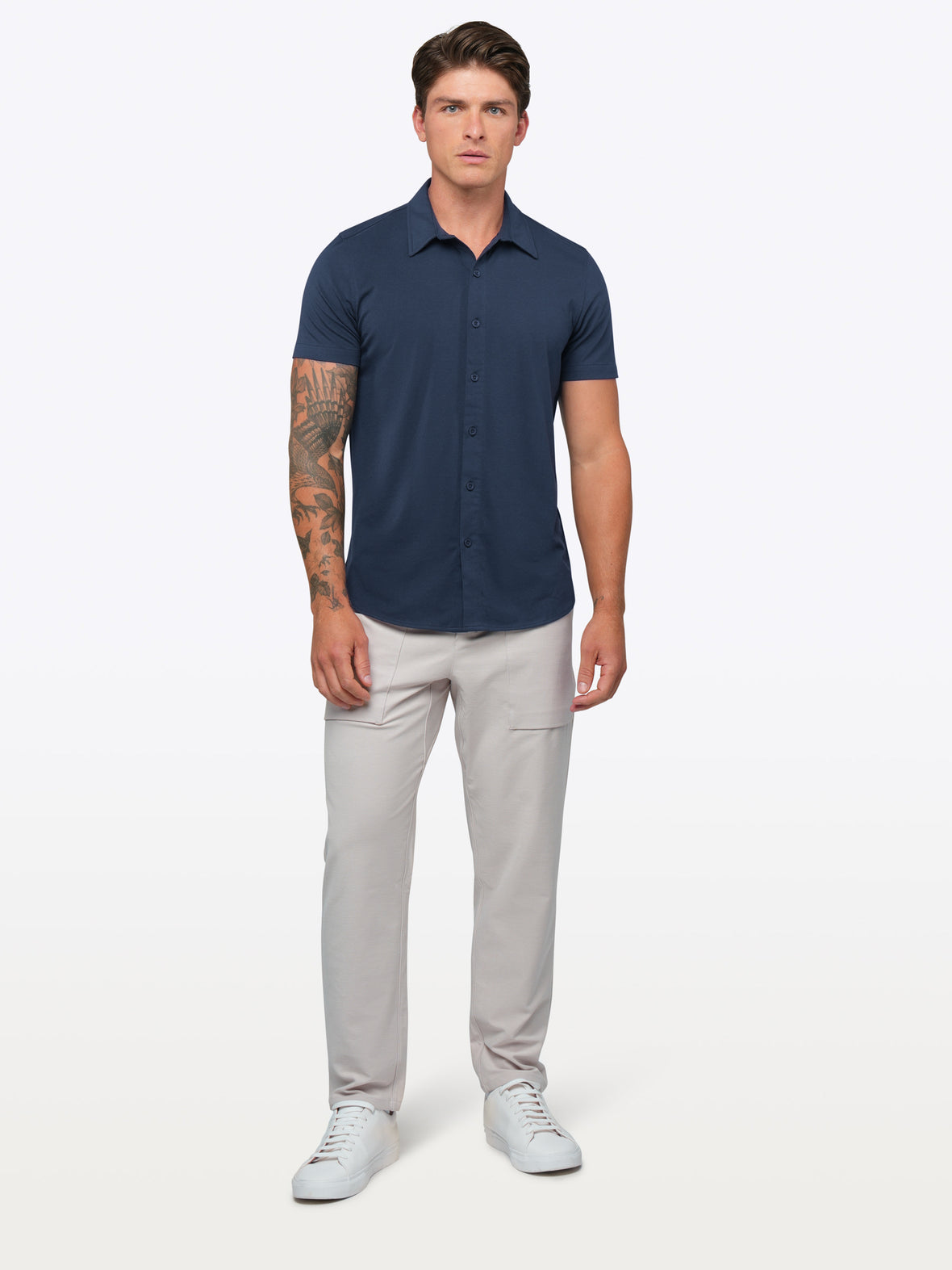 AO Button Up | Pacific Blue Signature-Fit PYCA Pro®