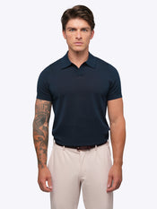 Riviera Knit Polo | Pacific Blue Signature-Fit