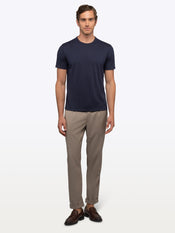 SoHo Ribbed Crewneck Tee | Pacific Blue