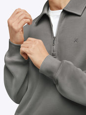 Divine Fleece Q-Zip | Charcoal Classic-fit