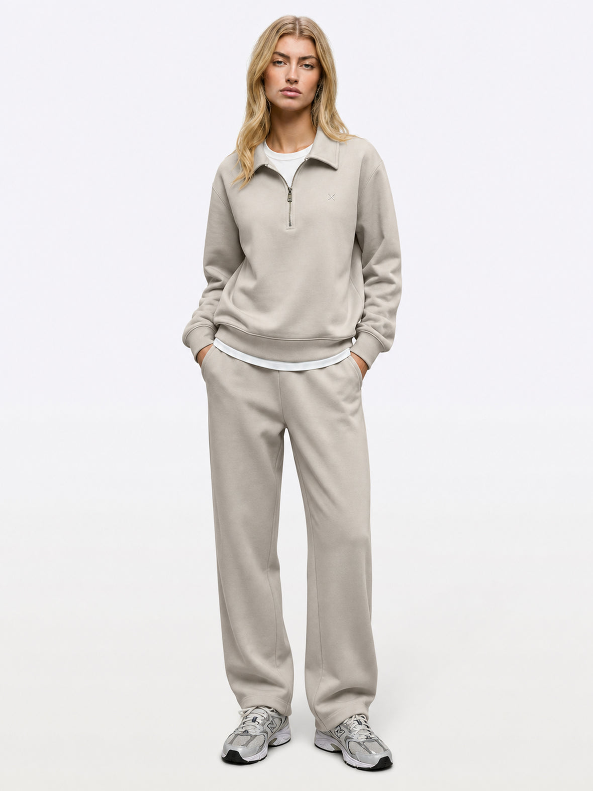 Divine Fleece Oversized Q-Zip | Parchment