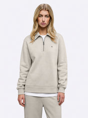 Divine Fleece Oversized Q-Zip | Parchment