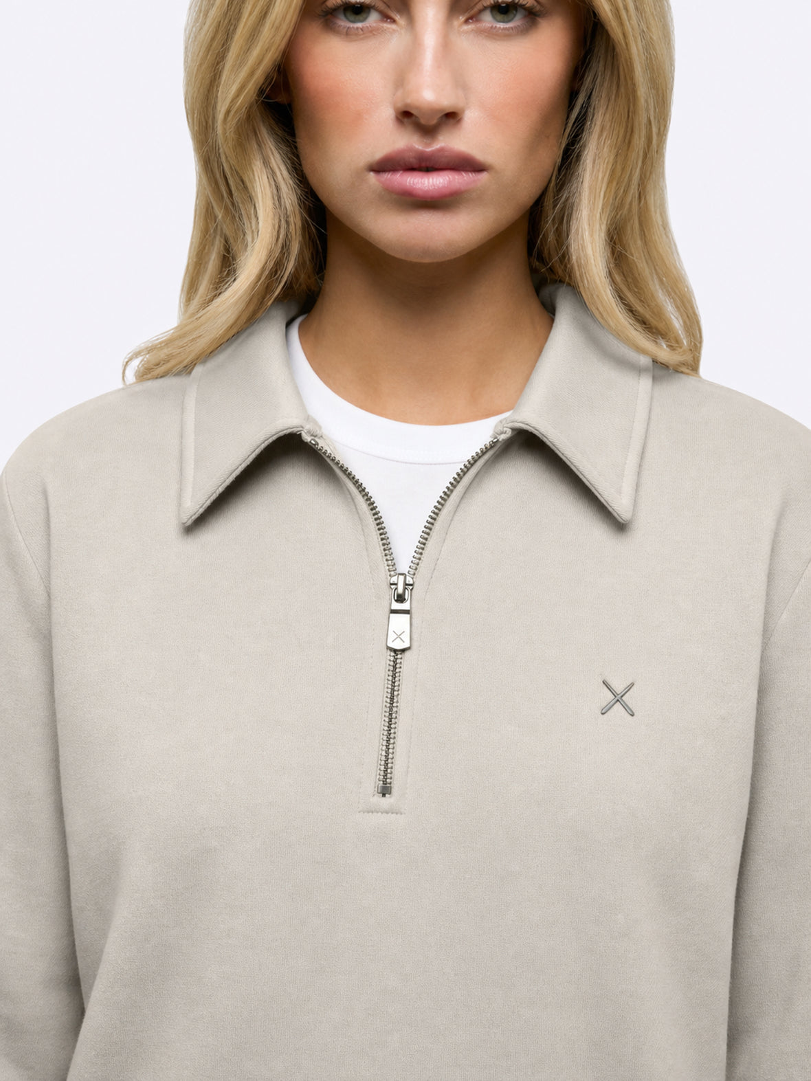 Divine Fleece Oversized Q-Zip | Parchment