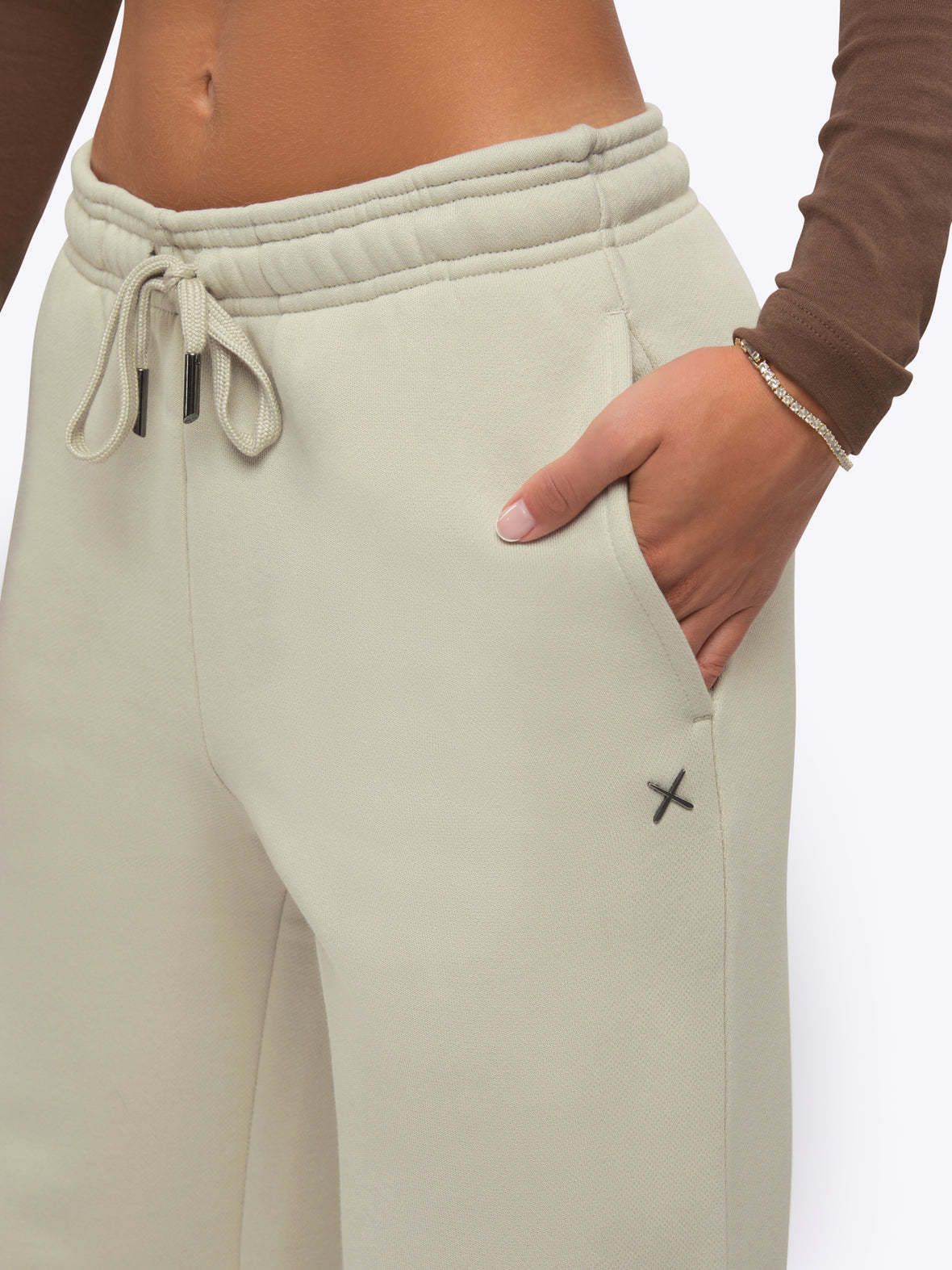 Divine Fleece Oversized Sweatpant | Parchment