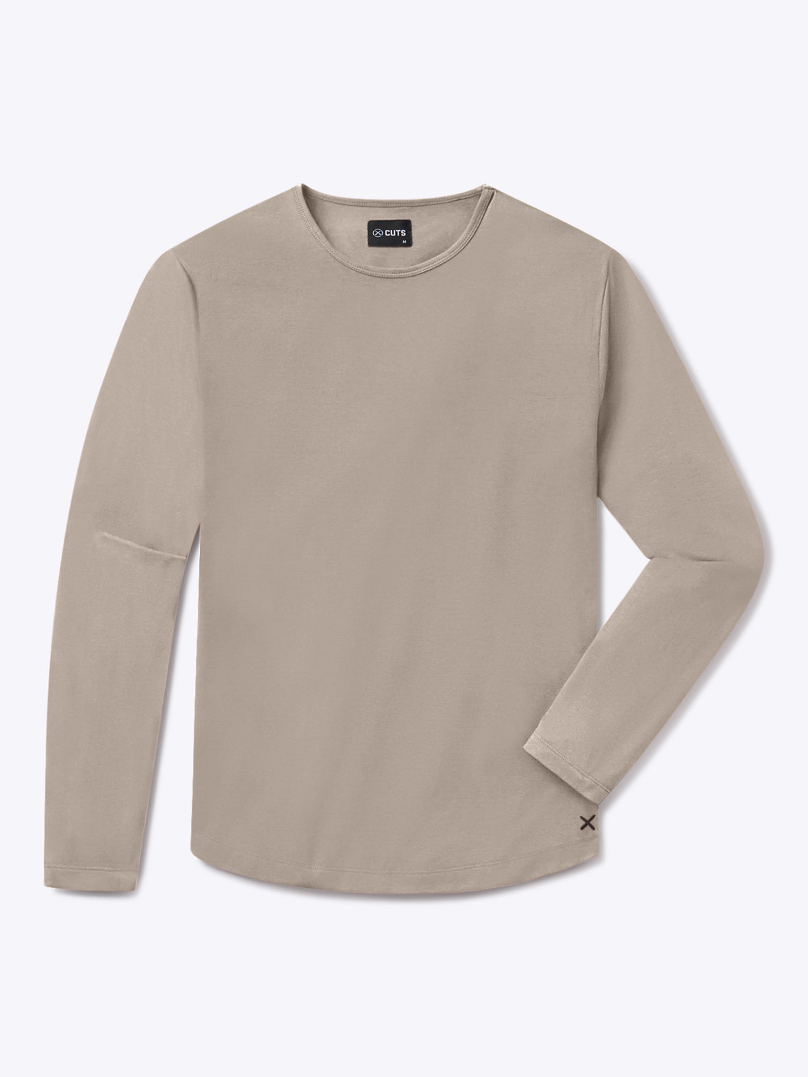 AO Long Sleeve Curve-Hem Tee | Pure Cashmere Signature-Fit PYCA Pro®