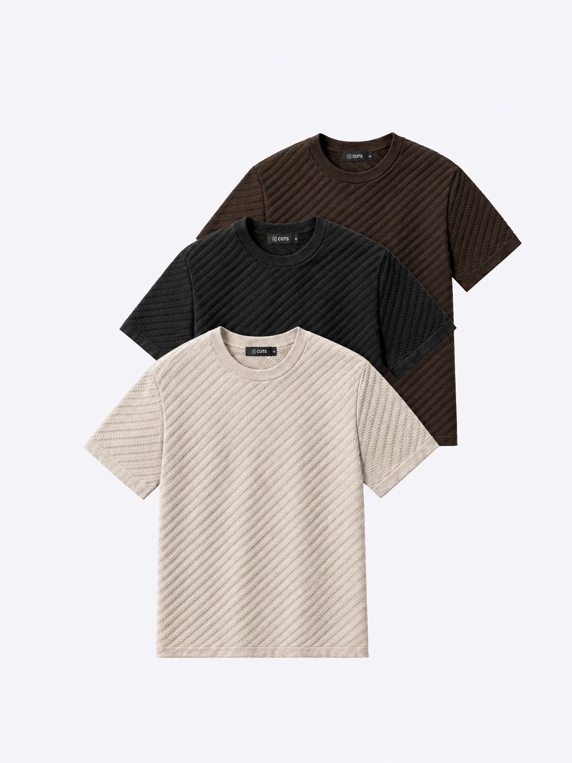 Riviera Knit Textured Tee 3-Pack