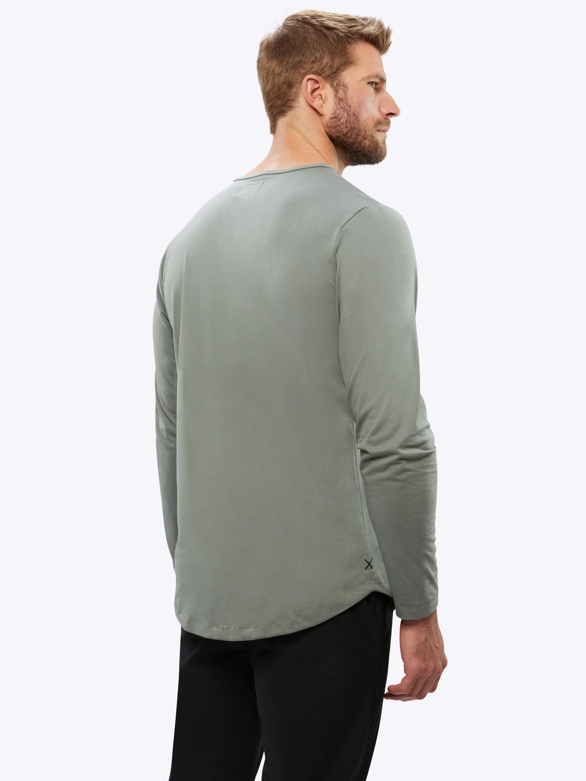 AO Long Sleeve Curve-Hem Tee | Sage Signature-fit PYCA Pro®