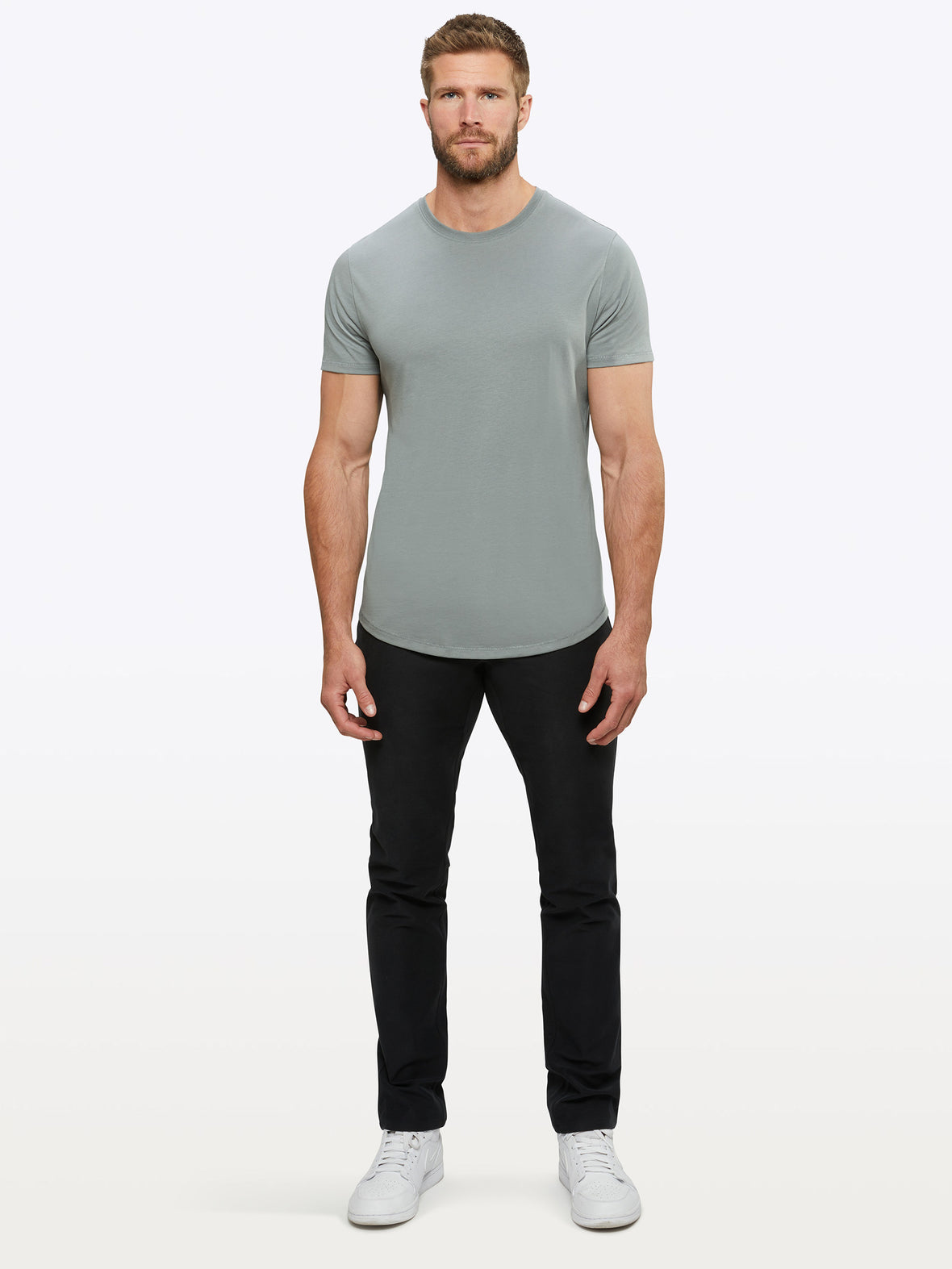 Featherlight Pima Tee | Sage Signature-fit