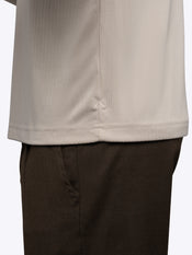 SoHo Ribbed Long Sleeve Polo | Sand Dune Signature-Fit