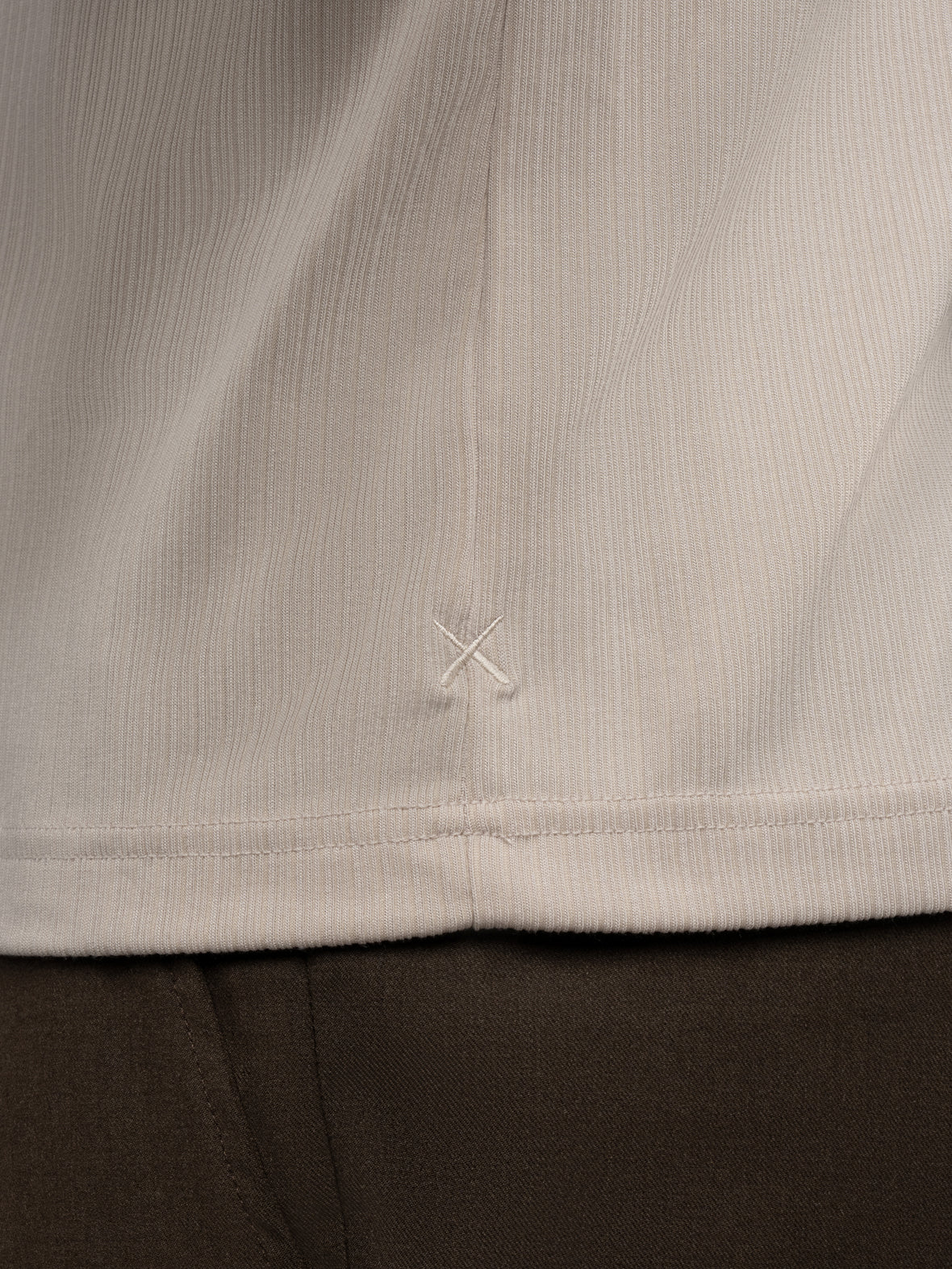 SoHo Ribbed Long Sleeve Polo | Sand Dune Signature-Fit