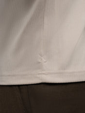 SoHo Ribbed Long Sleeve Polo | Sand Dune Signature-Fit