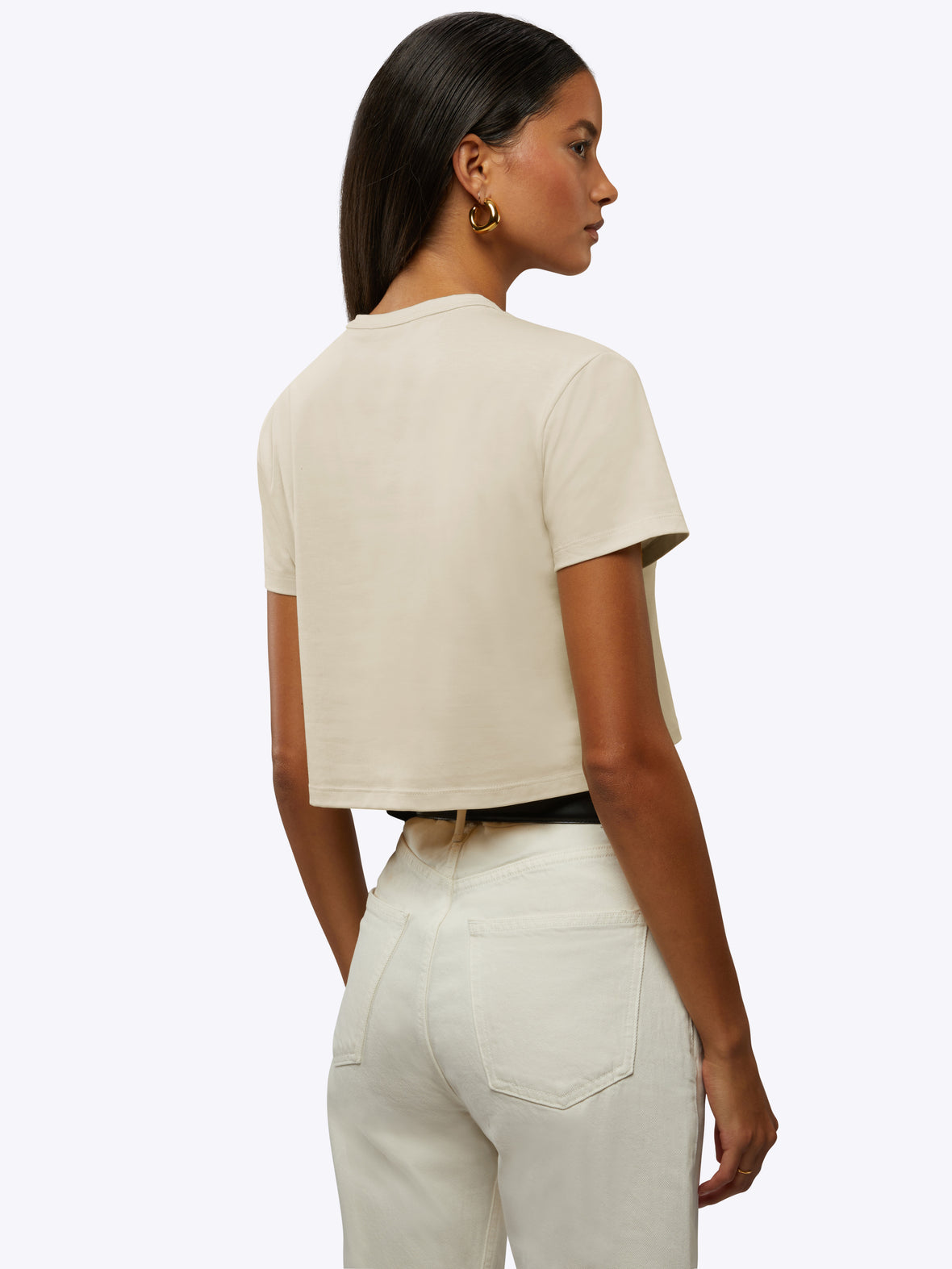 Almost Friday Cropped Tee | Sand Dune Classic-fit PYCA Pro®