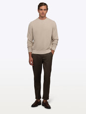 Palisade Textured Knit Crew Sweater | Sand Dune Classic-Fit