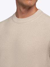 Palisade Textured Knit Crew Sweater | Sand Dune Classic-Fit
