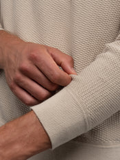Palisade Textured Knit Crew Sweater | Sand Dune Classic-Fit